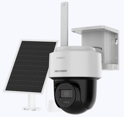 Kit Solar IP All in One / AOV / PT IP 4 Megapixel / Lente 2.8 mm / Panel Solar + Batería de Litio 9000 mAh / 4G LTE / Audio Bidireccional / Dual Light 30 m / IP66 / Micro SD